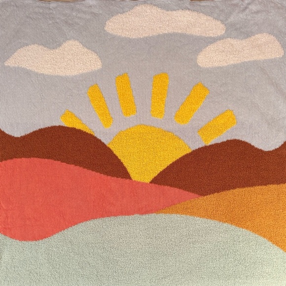 Kid’s Pillowfort Sunshine Blue Throw Blanket - Picture 4 of 5